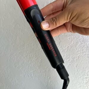 Red and Black Curling Iron